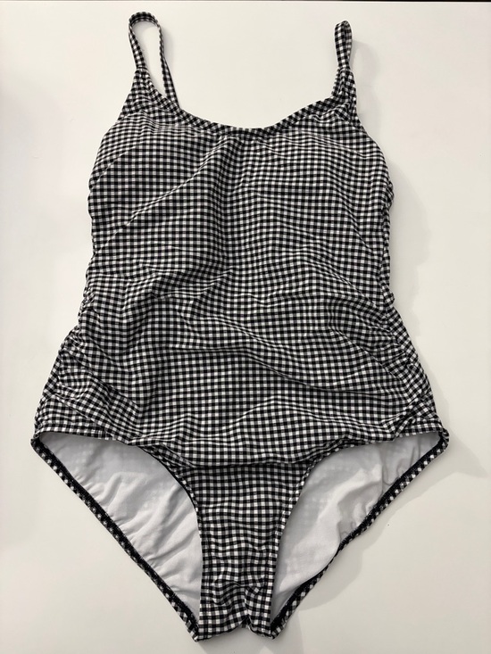Kona Sol Other - Kona Sol Black & White Gingham Full Seat Coverage One Piece Swimsuit Size Large